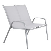 Gardeon 2-Seat Steel Outdoor Bench - Rust-Resistant, Powder-Coated, Easy Assembly, UV-Protected Textilene, Grey