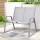 Gardeon 2-Seat Steel Outdoor Bench - Rust-Resistant, Powder-Coated, Easy Assembly, UV-Protected Textilene, Grey