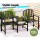 Gardeon 2-Seater Outdoor Garden Bench Loveseat with Table, Black Steel, Weather-Resistant, 165cm x 50cm x 87.5cm