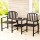 Gardeon 2-Seater Outdoor Garden Bench Loveseat with Table, Black Steel, Weather-Resistant, 165cm x 50cm x 87.5cm