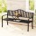 Gardeon Steel Garden Bench: 3-Seater, Foldable Table, Weather-Resistant, Black, 151cm x 54cm x 90cm, Easy Assembly