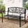 Gardeon 3-Seater Outdoor Garden Bench - Black Steel, Weather-Resistant, Classic Design, 127cm x 63cm x 87cm, 1-Year