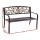 Gardeon 3 Seater Outdoor Garden Bench - Steel Frame, Cast Iron Backrest, Rust-Resistant, 127cm, Bronze Finish