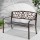 Gardeon 3 Seater Outdoor Garden Bench - Steel Frame, Cast Iron Backrest, Rust-Resistant, 127cm, Bronze Finish