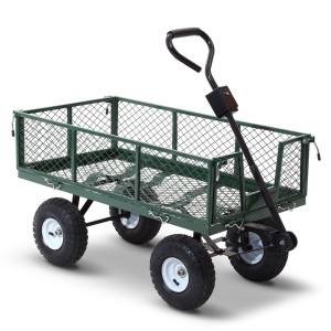 Gardeon Mesh Garden Steel Cart, Green - Heavy-Duty, Weather-Resistant, 400kg Capacity, ATV Compatible, Easy Assembly
