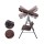 Gardeon 3-Seater Outdoor Swing Chair with Adjustable Canopy, Removable Cushions, Powder-Coated Steel Frame, Brown 170cm