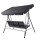 Gardeon 3-Seater Outdoor Swing Chair: Black Steel Frame, Adjustable Canopy, Water-Resistant, UV-Protected, 172x109x153cm