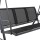 Gardeon 3-Seater Outdoor Swing Chair: Black Steel Frame, Adjustable Canopy, Water-Resistant, UV-Protected, 172x109x153cm