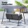 Gardeon 3-Seater Outdoor Swing Chair - Rattan, Grey Cushions, Adjustable Canopy, Steel Frame, 300kg Capacity