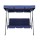 Gardeon 3-Seater Outdoor Swing Chair with Adjustable Navy Canopy, Powder-Coated Steel Frame, Water-Resistant Cushions