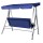 Gardeon 3-Seater Outdoor Swing Chair with Adjustable Navy Canopy, Powder-Coated Steel Frame, Water-Resistant Cushions