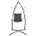 Gardeon Hammock Chair with Steel Stand, Polyester Cotton Blend, Grey, 100x60x138cm - Indoor/Outdoor Relaxation Furniture