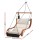 Gardeon Wooden Hammock Chair: Indoor/Outdoor Lounge with Cushions, Pine Frame, Cup Holder, and Footrest - Cream/Black