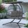 Gardeon Double Hanging Egg Swing Chair with Canopy, Hand-Woven Wicker, Steel Frame, 2-Seater, UV Resistant, Grey
