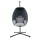 Gardeon Grey Outdoor Foldable Egg Swing Chair with 360° Rotation, UV-Resistant Canopy, and Plush Cushion, 150kg Capacity