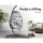 Gardeon Outdoor Hanging Egg Swing Chair, Handcrafted UV-Resistant Wicker, 360° Rotation, Grey Cushion, 150kg Capacity