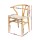 Artiss Dining Chair, Wooden Rattan, Wishbone Back, Ergonomic, Durable Rubberwood Frame, Stylish Kraft Paper Seat