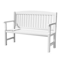 Gardeon 2-Seater Outdoor Wooden Garden Bench - White Fir Wood, Weather-Resistant, 300kg Capacity, Elegant Jali Design