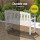 Gardeon 2-Seater Outdoor Wooden Garden Bench - White Fir Wood, Weather-Resistant, 300kg Capacity, Elegant Jali Design