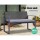 Gardeon 4-Piece Black Rattan Outdoor Sofa Set with Storage Cover, Tempered Glass Table, and Washable Cushions