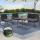Gardeon 4-Piece Black Rattan Outdoor Sofa Set with Storage Cover, Tempered Glass Table, and Washable Cushions