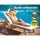 Gardeon Sun Lounge Wooden Lounger: Fir Wood, Adjustable Backrest, White Cushion, Wheels, 195x68x89cm, 300kg Capacity