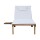 Gardeon 2x Wooden Sun Lounger with Wheels - Adjustable Fir Wood Day Bed, UV-Resistant, White Cushions, 195cm x 68cm x