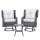 Gardeon 3PC Grey Wicker Bistro Set: Swivel Chairs & Table, UV-Resistant Cushions, Steel Frame, Indoor/Outdoor Use