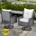 Gardeon 3PC Grey Wicker Bistro Set: Swivel Chairs & Table, UV-Resistant Cushions, Steel Frame, Indoor/Outdoor Use