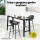 Gardeon 2PC Outdoor Bar Stools - UV-Resistant Polypropylene Seat, Metal Frame, Adjustable Feet, 100cm Height, Black