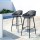 Gardeon 2PC Outdoor Bar Stools - UV-Resistant Polypropylene Seat, Metal Frame, Adjustable Feet, 100cm Height, Black