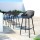 Gardeon 4-Piece Outdoor Bar Stools - UV-Resistant Polypropylene Seats, Metal Frame, Adjustable Feet - Black, 100cm High