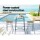 Gardeon 3-Piece Outdoor Bar Set: UV-Resistant Wicker, Tempered Glass Table, Adjustable Feet, Steel Frame, Easy Assembly