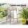 Gardeon Outdoor Bar Table - Wicker & Glass, 70x70x100cm, UV-Resistant, Adjustable Feet, Sturdy Steel Frame, Beige/Black