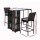 Gardeon 3-Piece Outdoor Bar Set: Wicker Table & Chairs with Cushions, Tempered Glass Top, Weather-Resistant Frame