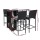 Gardeon 5-Piece Outdoor Bar Set - Stylish PE Wicker Design with Tempered Glass Table & Cushions for Patio Dining