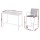 Gardeon 7PCS Outdoor Bar Set: Steel Frame, Tempered Glass Table, High-Back Stools, Weatherproof, White, Seats 6