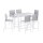 Gardeon 7PCS Outdoor Bar Set: Steel Frame, Tempered Glass Table, High-Back Stools, Weatherproof, White, Seats 6