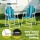 Gardeon Outdoor Folding Chair Set 2x Steel Frame, 150kg Capacity, UV Resistant, 48x46x76.5cm, Blue/White