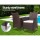 Gardeon 3PC Outdoor Bistro Set: Brown Wicker Patio Furniture with Cushioned Chairs & Glass Top Table, Weather-Resistant