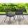 Gardeon 3PC Bistro Set - Black Outdoor Rattan Furniture with Cushioned Chairs & Tempered Glass Table, Weather-Resistant