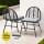 Gardeon 2x Black Wicker Patio Chairs - Steel Frame, Weather-Resistant, Indoor/Outdoor, No Assembly, 150kg Capacity