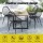 Gardeon 4PC Black Outdoor Dining Chairs - Weather & UV-Resistant, Metal Legs, PP Frame, 40.5x48x83.5cm, Indoor