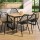 Gardeon 4PC Black Outdoor Dining Chairs - Weather & UV-Resistant, Metal Legs, PP Frame, 40.5x48x83.5cm, Indoor