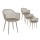 Gardeon 4PC Outdoor Dining Chairs - UV & Water-Resistant PP Lounge, Coffee Colour, Easy Clean, Indoor/Outdoor Use