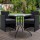 Gardeon 3PC Bistro Set - Rattan Outdoor Furniture with Cushions, Steel Frame, Tempered Glass Table, UV-Resistant Wicker