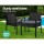 Gardeon 3PC Outdoor Bistro Set - Rattan Chairs, Cushions & Glass Table, UV-Resistant PE Wicker, Black, Easy Assembly