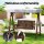Gardeon 3-Seater Wooden Garden Swing Chair with Adjustable Canopy, Weather-Resistant Fir Wood & Removable Cushions