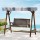 Gardeon 3-Seater Wooden Garden Swing Chair with Adjustable Canopy, Weather-Resistant Fir Wood & Removable Cushions