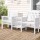 Gardeon Outdoor Garden Bench Loveseat - White Fir Wood, 2-Seater with Table, Parasol Hole, 165x58.5x87.5cm, Weather